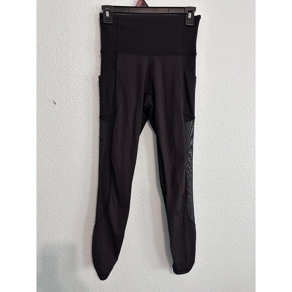Lululemon Leggings Black Mesh‎ Pocket Pant 26” - Picture 1 of 7